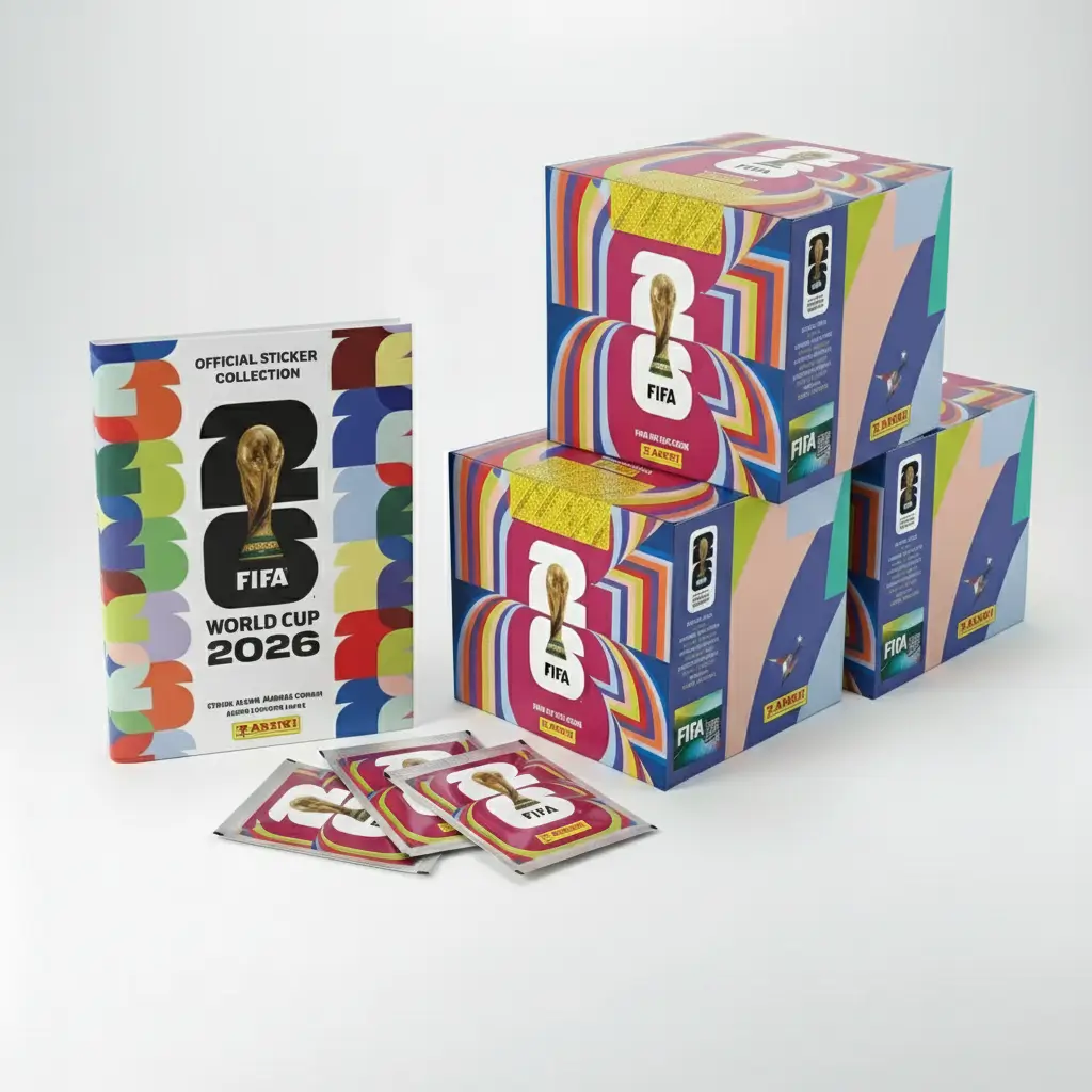 Álbum Copa 2026 com 3 caixas